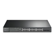 TP-LINK SWITCH 24PORTS GIGABIT LAN PORTS PoE+, 4 SFP PORTS, JETSTREAM, 384W, MANAGED, QOS, L2+, VLAN, RACKMOUNT, UK PLUG