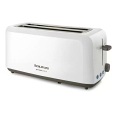 TAURUS TOASTER MY TOAST DUPLO, 1450W, 2 EXTRA LONG VARIABLE SLOTS, 32MM WIDE GROOVES, DEFROST MODE, REHEAT, CANCEL COOK, EXTRA LIFT FOR PICKUP, CRUMB TRAY, CABLE HOUSING, WHITE