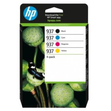 HP INK CARTRIDGE 4 PACK, BLACK, CYAN, MAGENTA, YELLOW, HP 937, FOR OFFICEJET PRINTERS 9720e, 9730e, 9132e, 9117b, 9120e, 9122e, 9135e, 9110b, 9125e, 9120b, 9130b - 1250 PAGES BLACK & 800 PAGES COLOR HP INK CARTRIDGE 4 PACK, BLACK, CYAN, MAGENTA, YELLOW, HP 937, FOR OFFICEJET PRINTERS 9720e, 9730e, 9132e, 9117b, 9120e, 9122e, 9135e, 9110b, 9125e, 9120b, 9130b - 1250 PAGES BLACK & 800 PAGES COLOR