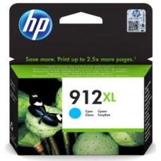 HP INK CARTRIDGE CYAN HIGH YIELD, HP 912XL, FOR PRINTERS OFFICEJET 8013, 8023, 8012e, 8022e - 825 PAGES