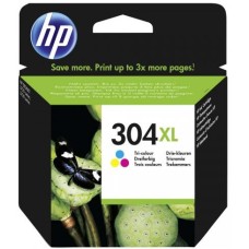 HP INK CARTRIDGE COLOR HIGH YIELD, HP 304XL, FOR PRINTERS INKJET ALL IN ONE 2620, 2630, 2632, 2633, 3762 - 300 PAGES