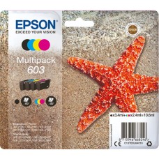 EPSON INK CARTRIDGE 603 MULTIPACK, 1 x 3.4 ml BLACK, 1 x 2.4 ml CYAN, MAGENTA, YELLOW, FOR WF-2850, WF-2870, XP-2100, XP-2150, XP-3100, XP-3150