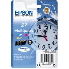 EPSON INK CARTRIDGE 27 MULTIPACK, 1 x 3.6 ml MAGENTA, 1 x 3.6 ml YELLOW, 1 x 3.6 ml CYAN, FOR WF-3620DWF, WF-7110DTW, WF-7610DWF, WF-7710DWF