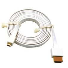 DLINK HDMI CABLE 1.4, HDMI TO MICRO HDMI A TYPE/D TYPE, 1.8M FLAT CABLE, GOLD-PLATED, WHITE COLOR