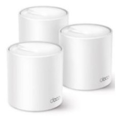 TP-LINK WIRELESS WHOLE HOME MESH KIT AX1500, DUAL BAND, 2 X GIGABIT PORTS, 2 X INTERNAL ANTENNAS, 2 X MU-MIMO, QOS, OFDMA, PARENTAL CONTROL, ROUTER/AP MODE, WPA/WPA2/WPA3, WHITE, PACK OF 3 UNITS, 3YW