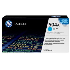 HP TONER CYAN 504A FOR COLOR LASERJET CM3530, CP3525 - 7.000 PAGES
