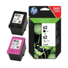 HP INK CARTRIDGE 2 PACK BLACK & TRI - COLOR, HP 62, FOR MOBILE PRINTERS 200 & 250 - 200 PAGES BLACK & 165 PAGES COLOR HP INK CARTRIDGE 2 PACK BLACK & TRI - COLOR, HP 62, FOR MOBILE PRINTERS 200 & 250 - 200 PAGES BLACK & 165 PAGES COLOR