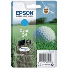 EPSON INK CARTRIDGE CYAN 34, 1 x 4.2 ml, FOR WF-3720DWF