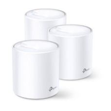 TP-LINK WIRELESS WHOLE HOME MESH KIT AX1800, DUAL BAND, 2 X GIGABIT PORTS, 2 X INTERNAL ANTENNAS, 2 X MU-MIMO, QOS, OFDMA, PARENTAL CONTROL, ROUTER/AP MODE, WPA/WPA2/WPA3, WHITE, PACK OF 3 UNITS, 3YW