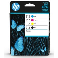 HP INK CARTRIDGE 4 PACK, BLACK, CYAN, MAGENTA, YELLOW, HP 912, FOR PRINTERS OFFICEJET PRO 8013, 8023, 8012e, 8022e - 300 PAGES BLACK, 315 PAGES COLOR