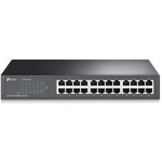 TP-LINK SWITCH 24PORTS 10/100 LAN PORTS, UNMANAGED, FANLESS, RACKMOUNT/DESKTOP, UK PLUG
