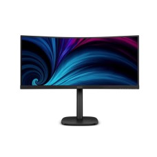 PHILIPS MONITOR 34'', BUSINESS, VA, CURVED, WQHD, 3440 X 1440, 60Hz, 4MS, POWER DELIVERY 90W, SPEAKERS, 300CD/M2, TILT, HEIGHT ADJUSTABLE, SWIVEL, LAN, HDMI X 1, DISPLAY PORT, USB-C, 5YW, BLACK