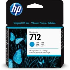 HP INK CATRIDGE CYAN, HP 712, 29ML, FOR DESIGNJET, T230, T250, T630, T650 SERIES