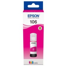 EPSON INK BOTTLE MAGENTA 106, 1 x 140.0 ml, 8K PAGES, FOR ITS L7160, L7180