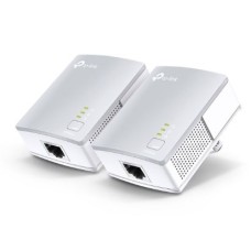 TP-LINK POWERLINE AV600, TWIN PACK, 1 X10/100 PORT, 128-BIT AES ENCRYPTION, PLUG AND PLAY, UK PLUG