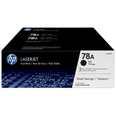 HP TONER BLACK, HP 78A DUAL PACK FOR MONOCHROME LASERJET P1566, P1606DN, M1536DNF - 2.100 PAGES EACH