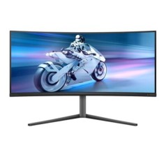 PHILIPS MONITOR 34'', EVNIA, GAMING, CURVED, CUR QD OLED, G, 3440x1440, 175 Hz, 0.03 MS, 32:9, G-SYNC, AMD FREESYNC-PREMIUM PRO, SPEAKERS, HEIGHT ADJUSTABLE, SWIVEL, TILT, HDMI X 2, DP X 1, USB HUB, DARK SLATE, 3YW PHILIPS MONITOR 34'', EVNIA, GAMING, CURVED, CUR QD OLED, G, 3440x1440, 175 Hz, 0.03 MS, 32:9, G-SYNC, AMD FREESYNC-PREMIUM PRO, SPEAKERS, HEIGHT ADJUSTABLE, SWIVEL, TILT, HDMI X 2, DP X 1, USB HUB, DARK SLATE, 3YW
