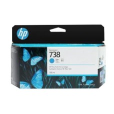 HP INK CARTRIDGE CYAN, HP 738, 130ML, FOR DESIGNJETS T850 & T950 SERIES