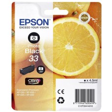 EPSON INK CARTRIDGE PHOTO BLACK 33, 1 x 4.5 ml, FOR XP-530, XP-630 EPSON INK CARTRIDGE PHOTO BLACK 33, 1 x 4.5 ml, FOR XP-530, XP-630