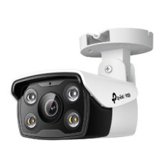 TP-LINK NETWORK CAMERA OUTDOOR BULLET VIGI, 4MP, 24H FULL-COLOR, 2.8 mm FIXED LENS, SMART DETECTION, ACTIVE DEFENSE, REMOTE MONITORING, SMART VIDEO CODING, SMARTVID, MIC, SPEAKERS, MICRO SD CARD, LAN, PoE/12V DC, WATERPROOF, 2YW