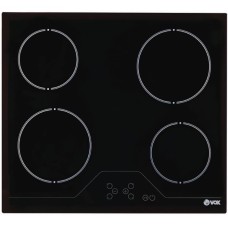 VOX HOB ELECTRIC, 60CM CERAMIC BUILT IN, 4 HITTING ELEMENTS, 6.5 KW, TOUCH, SENSOR BUTTONS, SECURITY LOCK, 59x52x4.1CM, BLACK