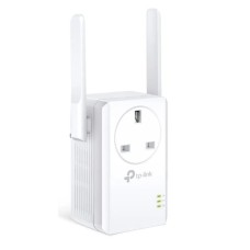 TP-LINK WIRELESS RANGE EXTENDER N300, SINGLE BAND, 1 X 10/100 LAN PORT, 2 X EXTERNAL ANTENNAS, RANGE EXTENDER/AP MODE, WPA/WPA2, AC PASSTHROUGH, UK PLUG, WHITE